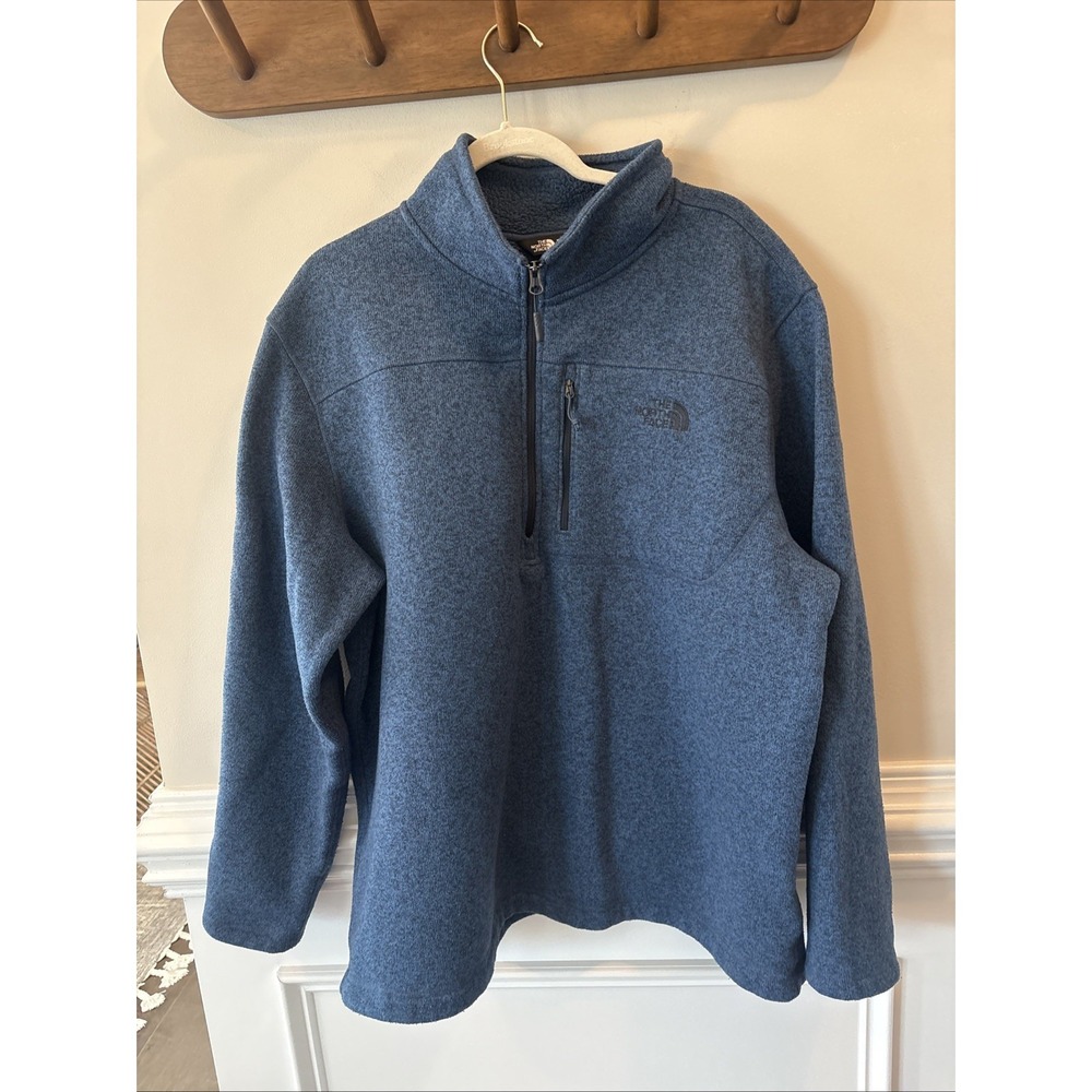 The North‎ Face Men's Gordon Lyons 1/4 Sweater Fleece Pullover - Blue, Size XXL